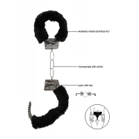 Наручники Beginners Handcuffs Furry - Black — фото 8