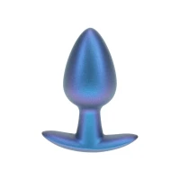Анальна пробка Smooth Silicone Anal Plug - Medium - 3.1 / 7,9 cm - Metallic Blue