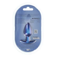 Анальна пробка Smooth Silicone Anal Plug - Medium - 3.1 / 7,9 cm - Metallic Blue — фото 3