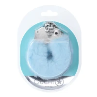 Пухнасті металеві наручники для рольових ігор Heavy-duty Fluffy Handcuffs Powder Blue — фото 2