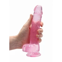 Фалоімітатор Realistic Dildo with Balls Pink 8/20 см — фото 7