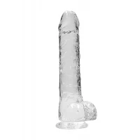 Фалоімітатор Realistic Dildo with Balls Transparent 9/23 см