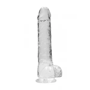 Фалоімітатор Realistic Dildo with Balls Transparent 9/23 см