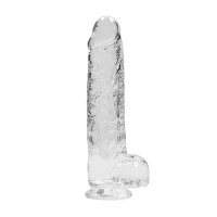 Фалоімітатор Realistic Dildo with Balls Transparent 9/23 см — фото 4