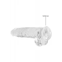 Фалоімітатор Realistic Dildo with Balls Transparent 9/23 см — фото 5