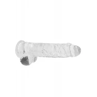 Фалоімітатор Realistic Dildo with Balls Transparent 9/23 см — фото 6