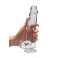Фалоімітатор Realistic Dildo with Balls Transparent 9/23 см — фото 7