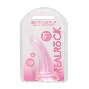Фалоімітатор Realrock Crystal Clear Dildo 5, рожевий
