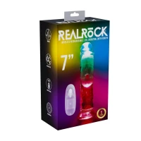 Анальна пробка з вібро LED Vibrating Straight Cock - 18 cm - Transparent — фото 2