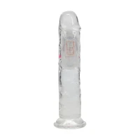 Анальна пробка з вібро LED Vibrating Straight Cock - 18 cm - Transparent — фото 3