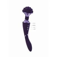 Універсальний вібромасажер Vive Shiatsu Double Bendable Massager Wand, фіолетовий — фото 3