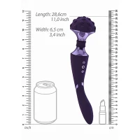 Універсальний вібромасажер Vive Shiatsu Double Bendable Massager Wand, фіолетовий — фото 6