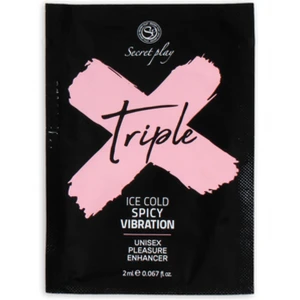 Збуджуючий гель з ефектом вібрації Secret Play Triple X Icy Cold Spicy Vibration, 2 мл