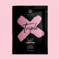 Збуджуючий гель з ефектом вібрації Secret Play Triple X Icy Cold Spicy Vibration, 2 мл — фото 2