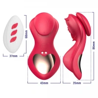 Клиторальный вибратор EROSPACE Sweet Play A1, с пультом дистанционного управления, красный — фото 5