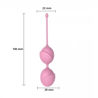 Вагінальні кульки EROSPACE Sweet Play Kegel Balls A11, рожеві — фото 3