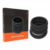 Набір з 3 ерекційних кілець Men's Play Set of 3 Cock Rings B9, чорний