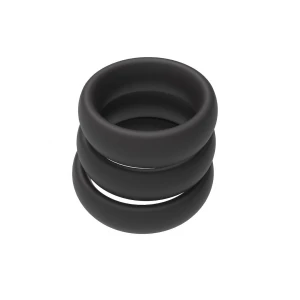 Набір з 3 ерекційних кілець Men's Play Set of 3 Cock Rings B9, чорний