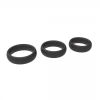 Набір з 3 ерекційних кілець Men's Play Set of 3 Cock Rings B9, чорний — фото 3