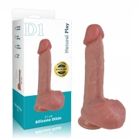 Фалоімітатор Natural Play Silicone Dildo D1, тілесний