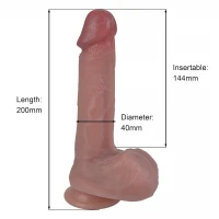 Фалоімітатор Natural Play Silicone Dildo D1, тілесний — фото 3