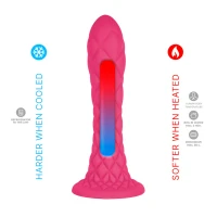 Фаллоимитатор CNEX Silexd Fantasy Dreamy, из жидкого силикона, розовый, 18,5 см — фото 9