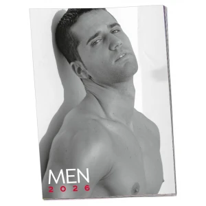 Календарь ORION PIN-UP Calendar Soft Men 2026, чёрно-белый