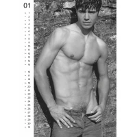 Календарь ORION PIN-UP Calendar Soft Men 2026, чёрно-белый — фото 3