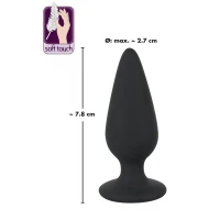 Анальная пробка с утяжелителем ORION Black Velvets Heavy Plug, чёрная, 40 г — фото 2