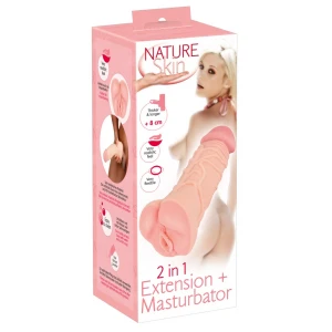 Мастурбатор-насадка ORION Nature Skin 2in1 Extension+Mas, тілесний