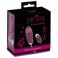 Віброяйце Javida Rotating Love Ball, фіолетове