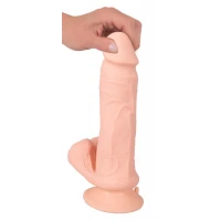 Реалистичный вибратор ORION Nature Skin Bendable RC, с мошонкой, присоской и пультом управления, телесный, длина 20,8 см — фото 4