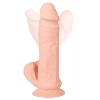 Реалистичный вибратор ORION Nature Skin Bendable RC, с мошонкой, присоской и пультом управления, телесный, длина 20,8 см — фото 5