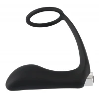 Вібромасажер простати ORION Black Velvets Vibrating Ring &amp; Plug, з ерекційним кільцем, чорний — фото 4