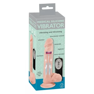Вибратор на присоске ORION Medical Silicone Pulsating Vibrator, с пульсацией, телесный