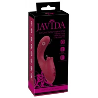 Вібратор кліторальний і для точки G з поштовхами Javida 3 Function Vibrator With Curved Shaft, бордо