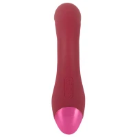 Вібратор кліторальний і для точки G з поштовхами Javida 3 Function Vibrator With Curved Shaft, бордо — фото 3