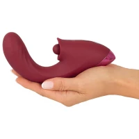 Вібратор кліторальний і для точки G з поштовхами Javida 3 Function Vibrator With Curved Shaft, бордо — фото 6