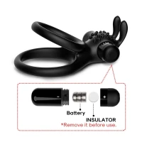 Эрекционное кольцо с вибрацией BOSS SERIES Traveler Cock Ring Stay Hard, черное — фото 6