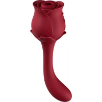 Вакуумный стимулятор клитора BOSS SERIES Blossom, в виде розы, красный — фото 4