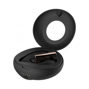 Вибратор для точки G Rosy Gold Wearable, с беспроводным креплением и футляром для зарядки, чёрный