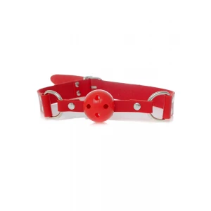 Кляп-шарик BOSS SERIES Knebel Ball Gag, с отверстиями для дыхания, красный