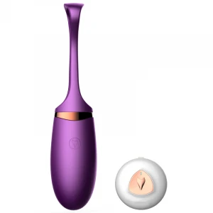 Віброяйце BOSS SERIES Fox Vibrating Silicone Love, з голосовим керуванням, фіолетове