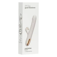 Вибратор для двойной стимуляции BOSS SERIES Silicone Vibrator, с ротационными и лижущими функциями