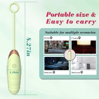 Віброяйце Vibrating Silicone Love EGG USB 7 vibration and thrust functions / Remote control Green — фото 5