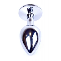 Анальная пробка BOSS SERIES Jewellery Silver Plug, с прозрачным кристаллом, серебристая, 27 мм — фото 5