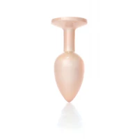 Анальная пробка BOSS SERIES Jewellery Pearl Gold Plug Clear, металлическая, прозрачная, S, золотой — фото 4