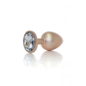 Анальна пробка Pearl Gold Jewellery, прозора, довжина 9 см, діаметр 38 мм