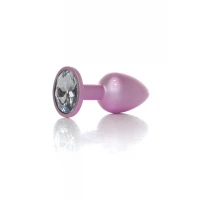 Анальная пробка BOSS SERIES Jewellery Pearl Pink Plug, металлическая, розовая, размер S — фото 2