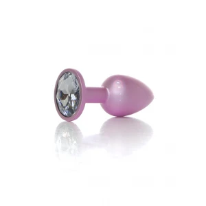 Анальная пробка BOSS SERIES Jewellery Pearl Pink Plug, металлическая, розовая, размер S
